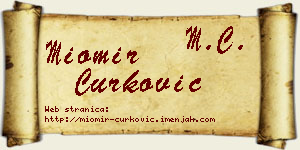 Miomir Ćurković vizit kartica